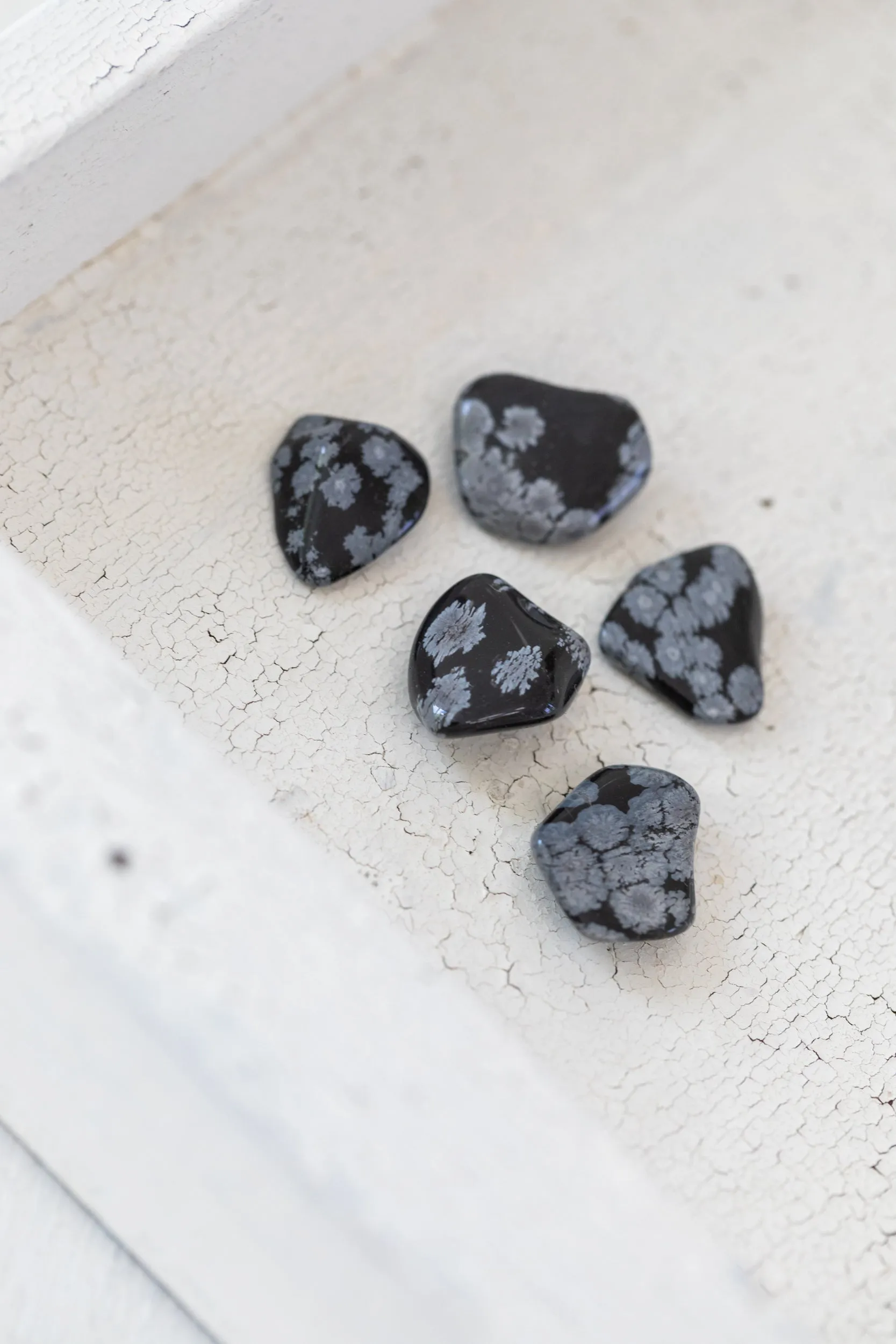 Obsidian - Snowflake, Tumbled