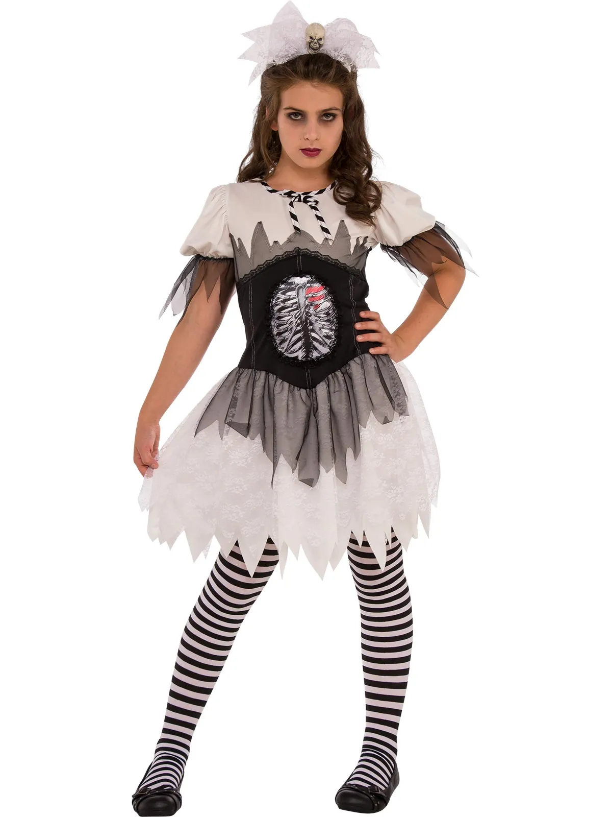 Open Ribs Skeleton Costume for Teens