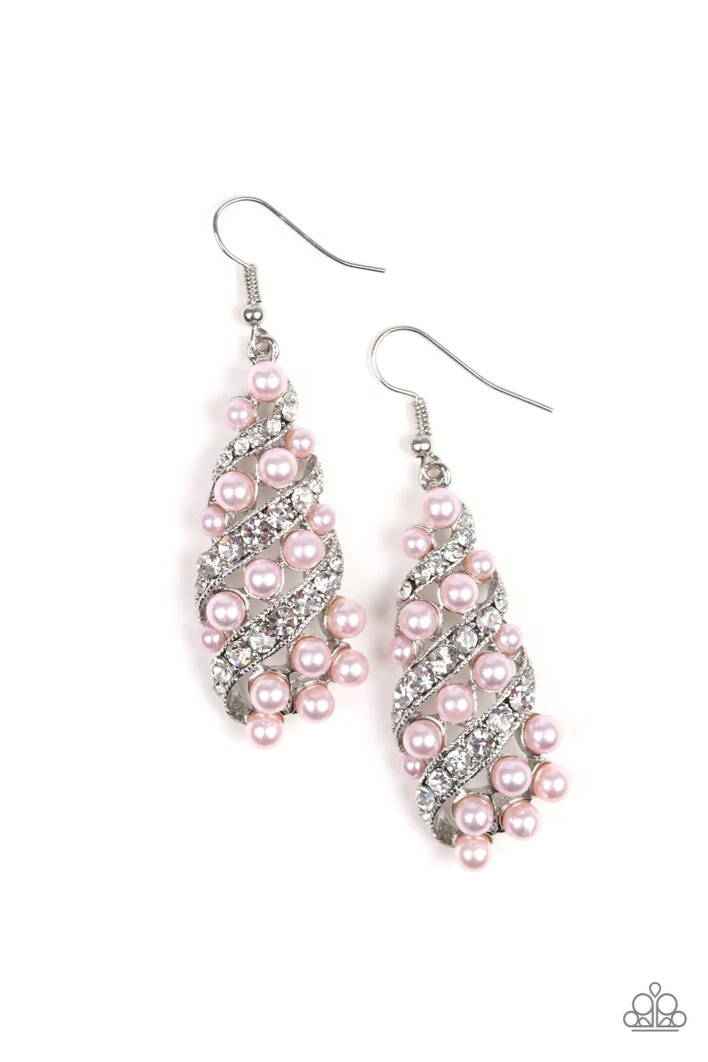 Paparazzi Earring ~ Ballroom Waltz - Pink Pearl Earring