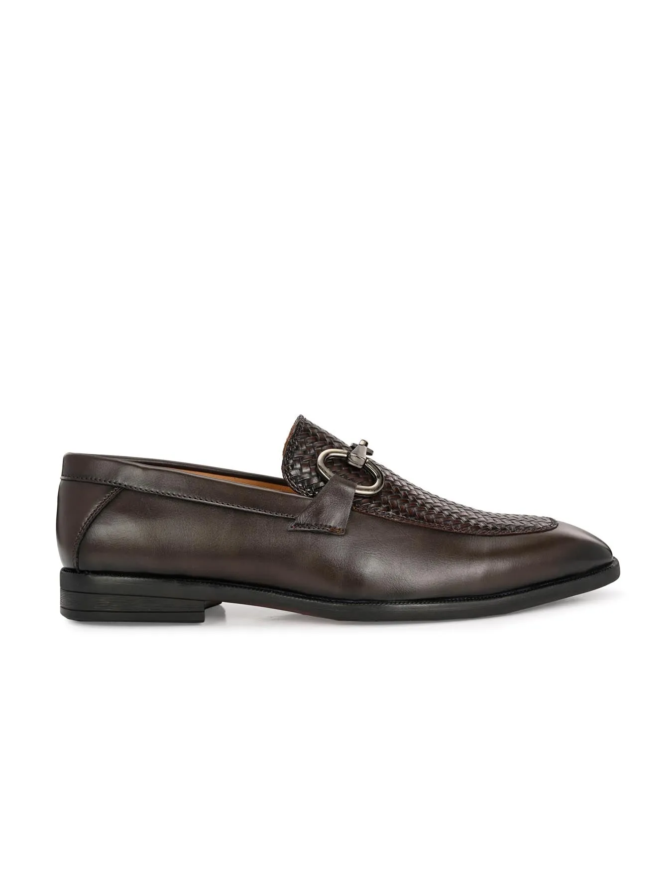 Premium Branded Horsebit Formal Synthetic Loafer With Tpr Sole And Heel Support