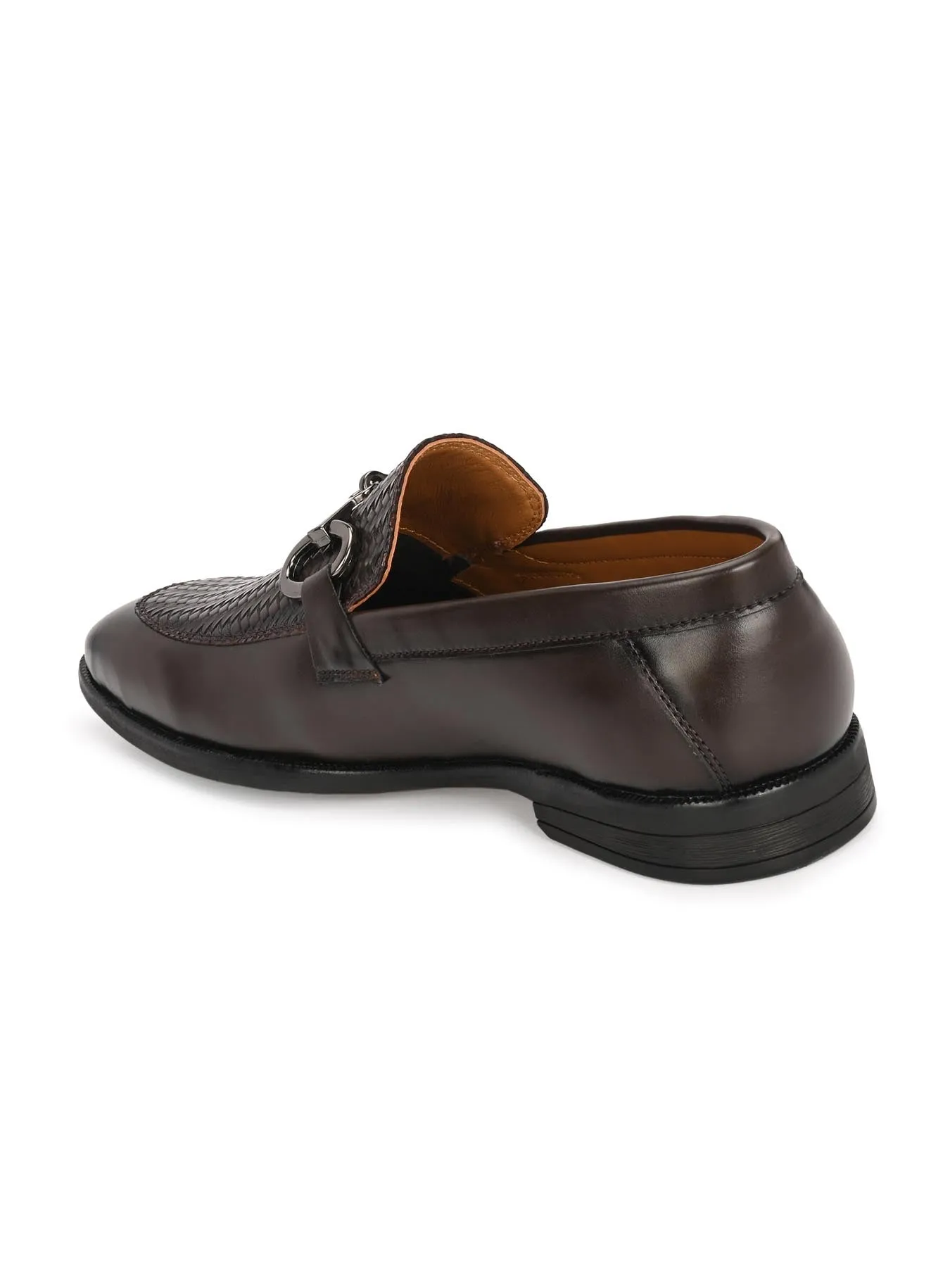 Premium Branded Horsebit Formal Synthetic Loafer With Tpr Sole And Heel Support