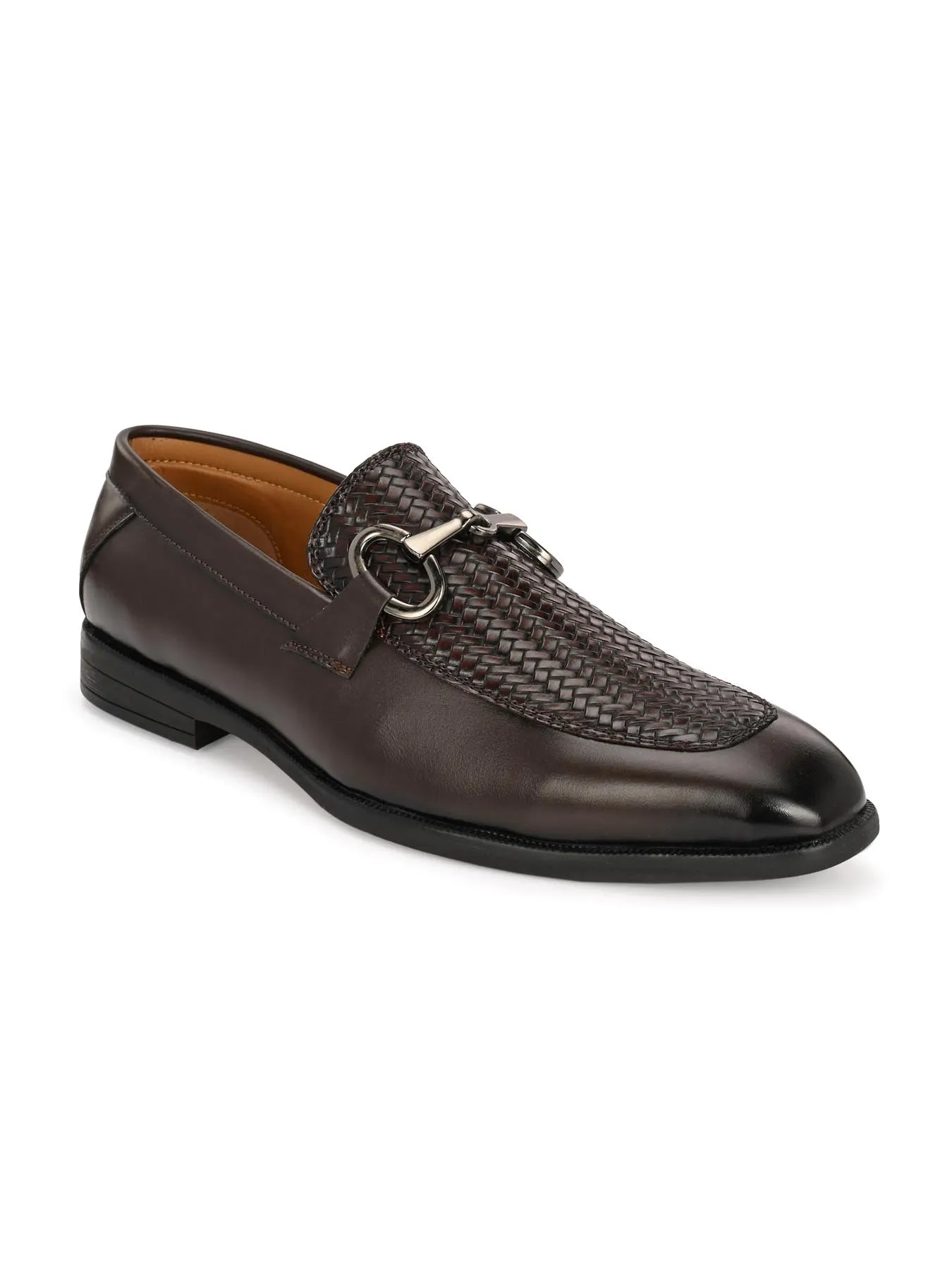 Premium Branded Horsebit Formal Synthetic Loafer With Tpr Sole And Heel Support