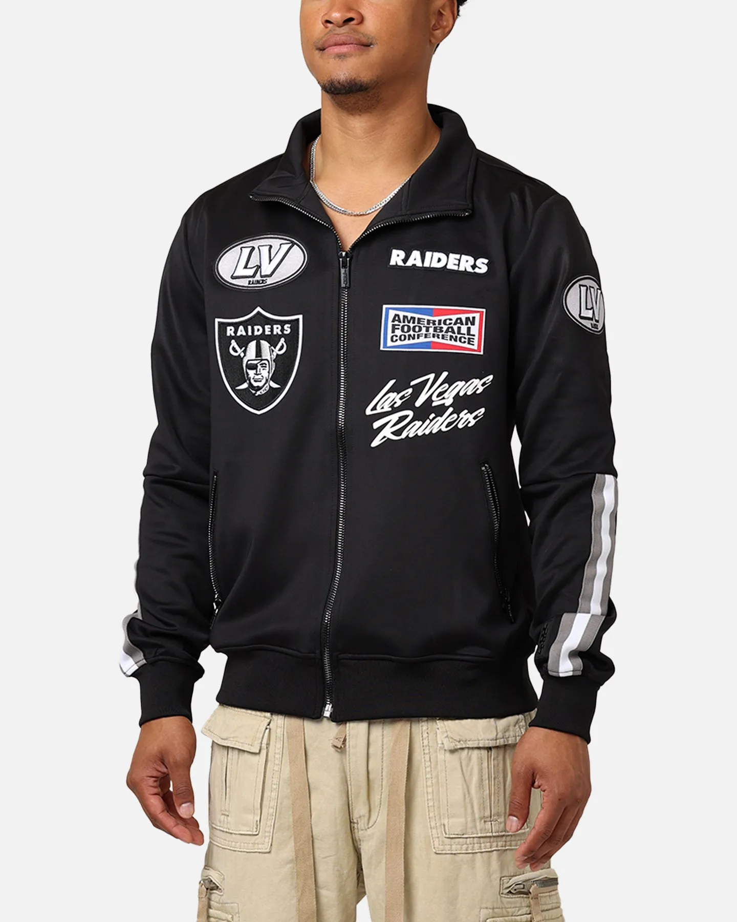 Pro Standard Las Vegas Raiders Fast Lane Track Jacket Black