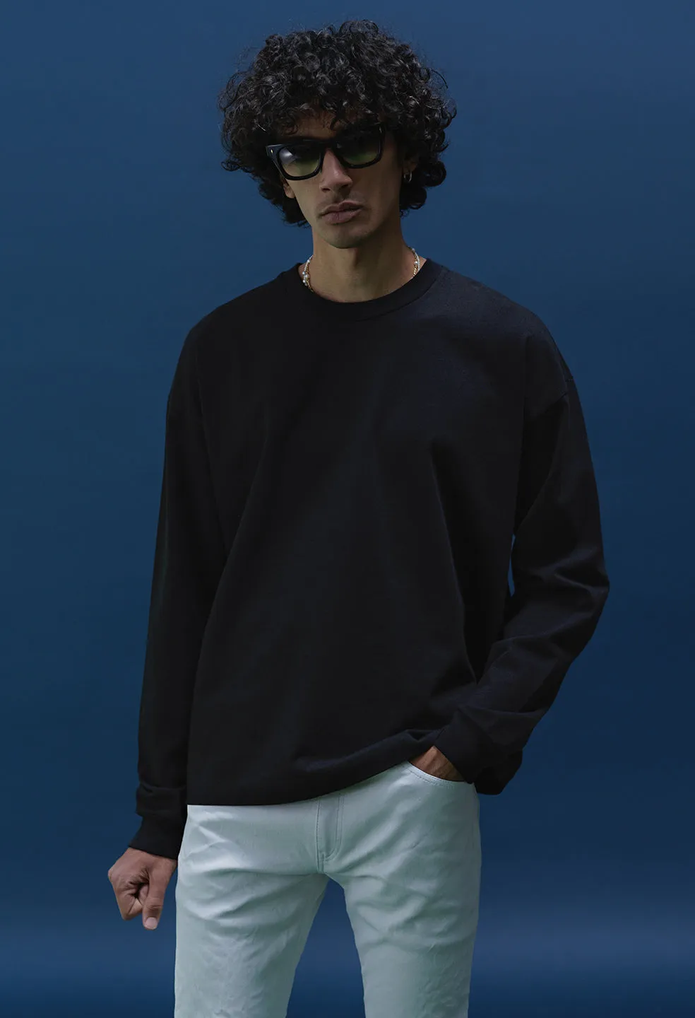 Replica Cropped LS Tee / Black