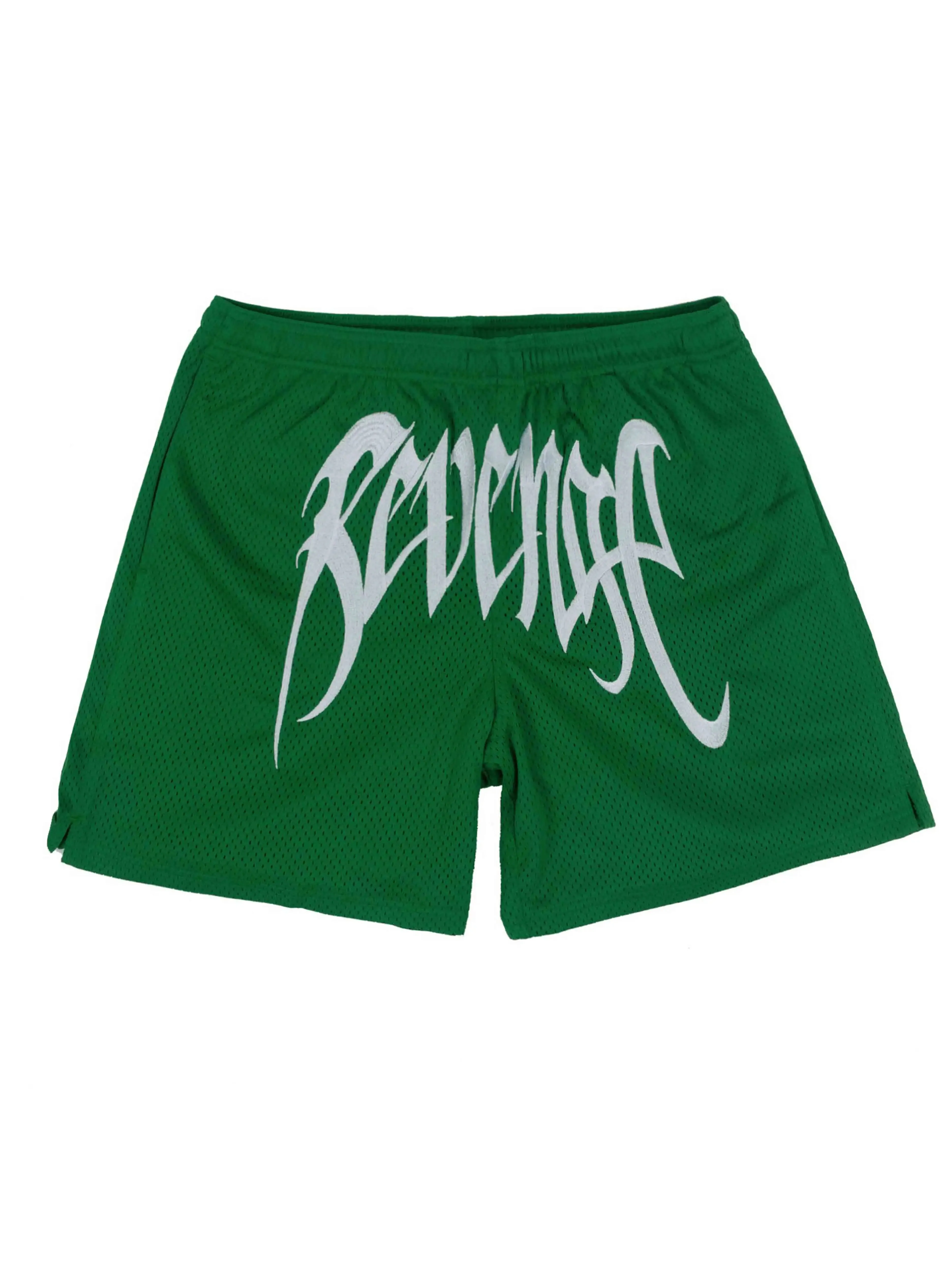 Revenge Mesh Embroidered Shorts Green [FW21]