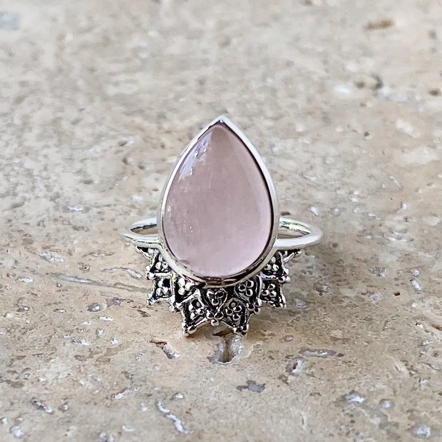 Rose Quartz Ring - Aditi