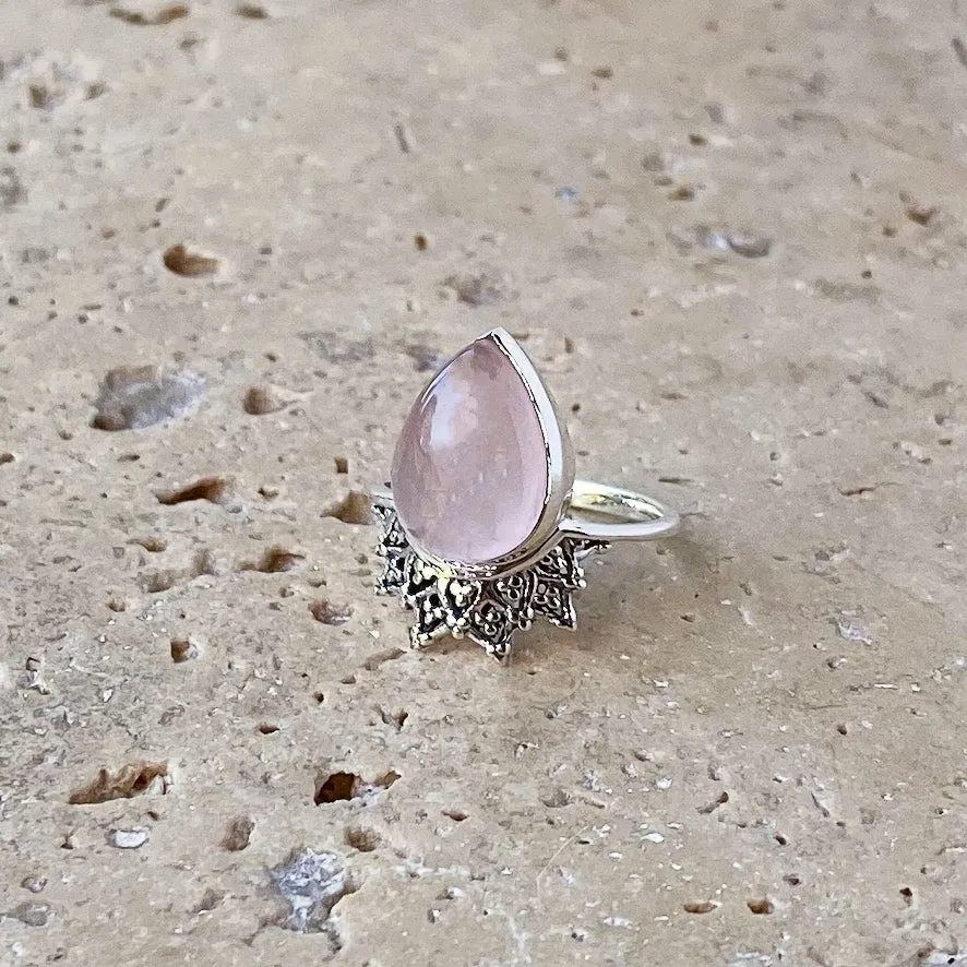 Rose Quartz Ring - Aditi