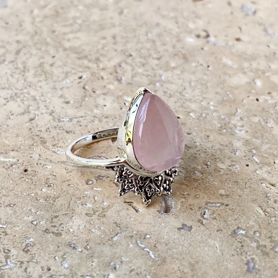 Rose Quartz Ring - Aditi