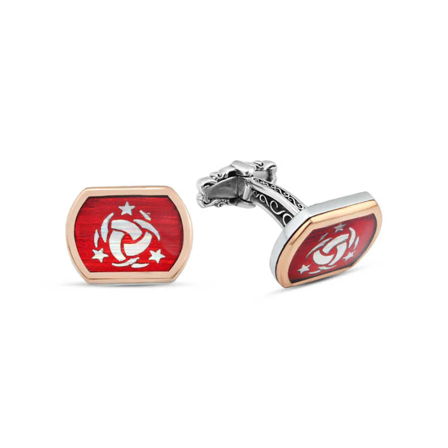 Silver Special Organization Symbol Cufflink