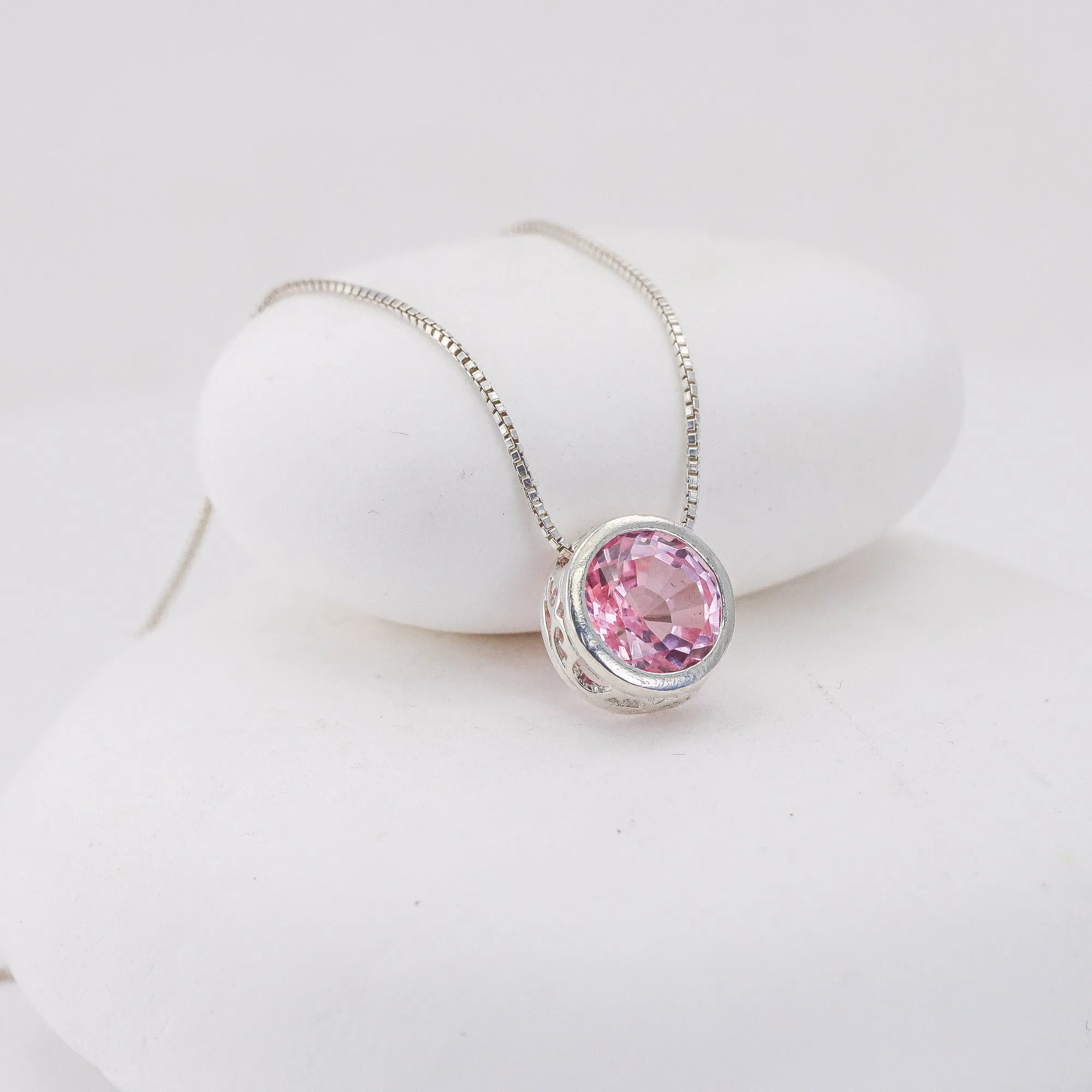 Solitaire Birthstone Slider Necklace