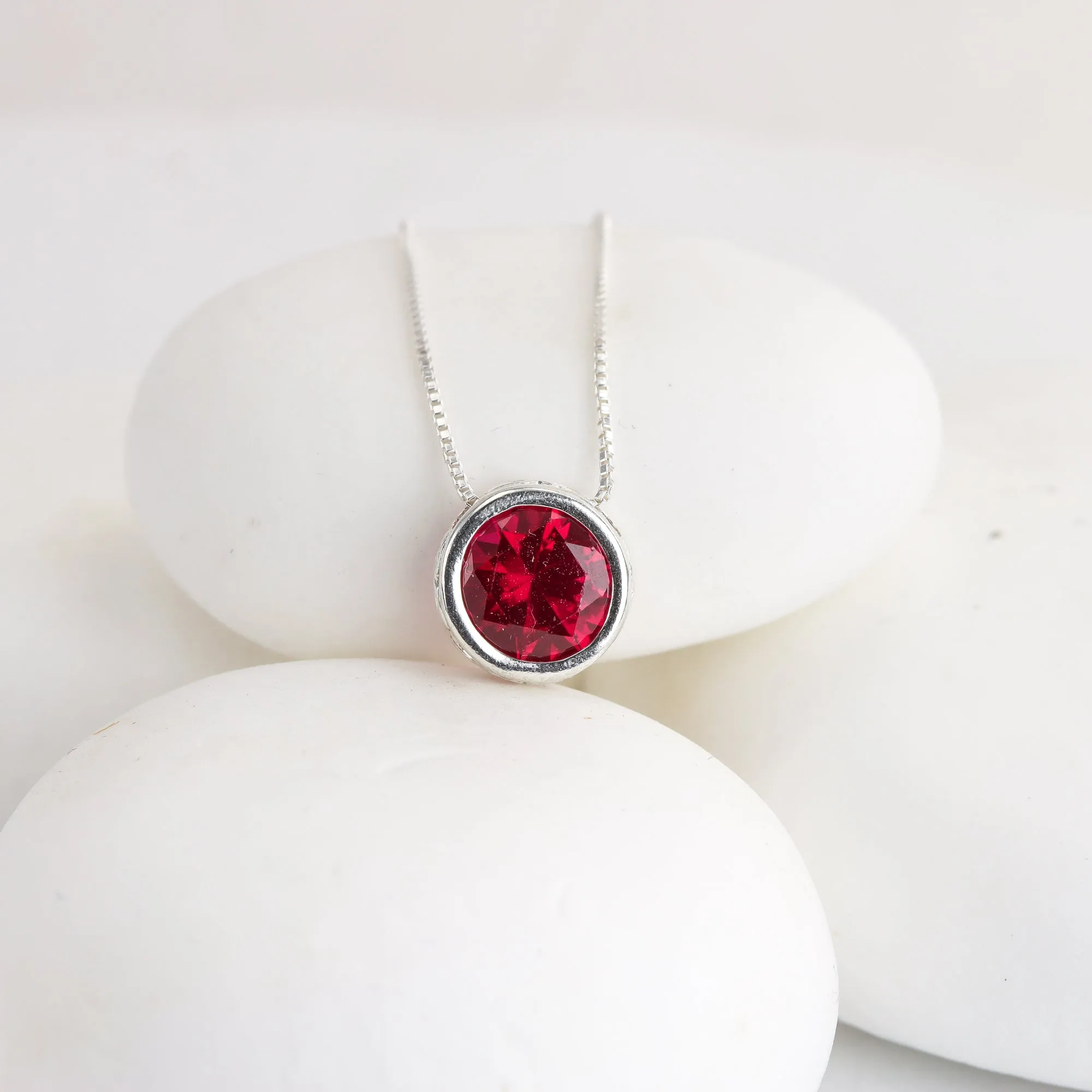 Solitaire Birthstone Slider Necklace