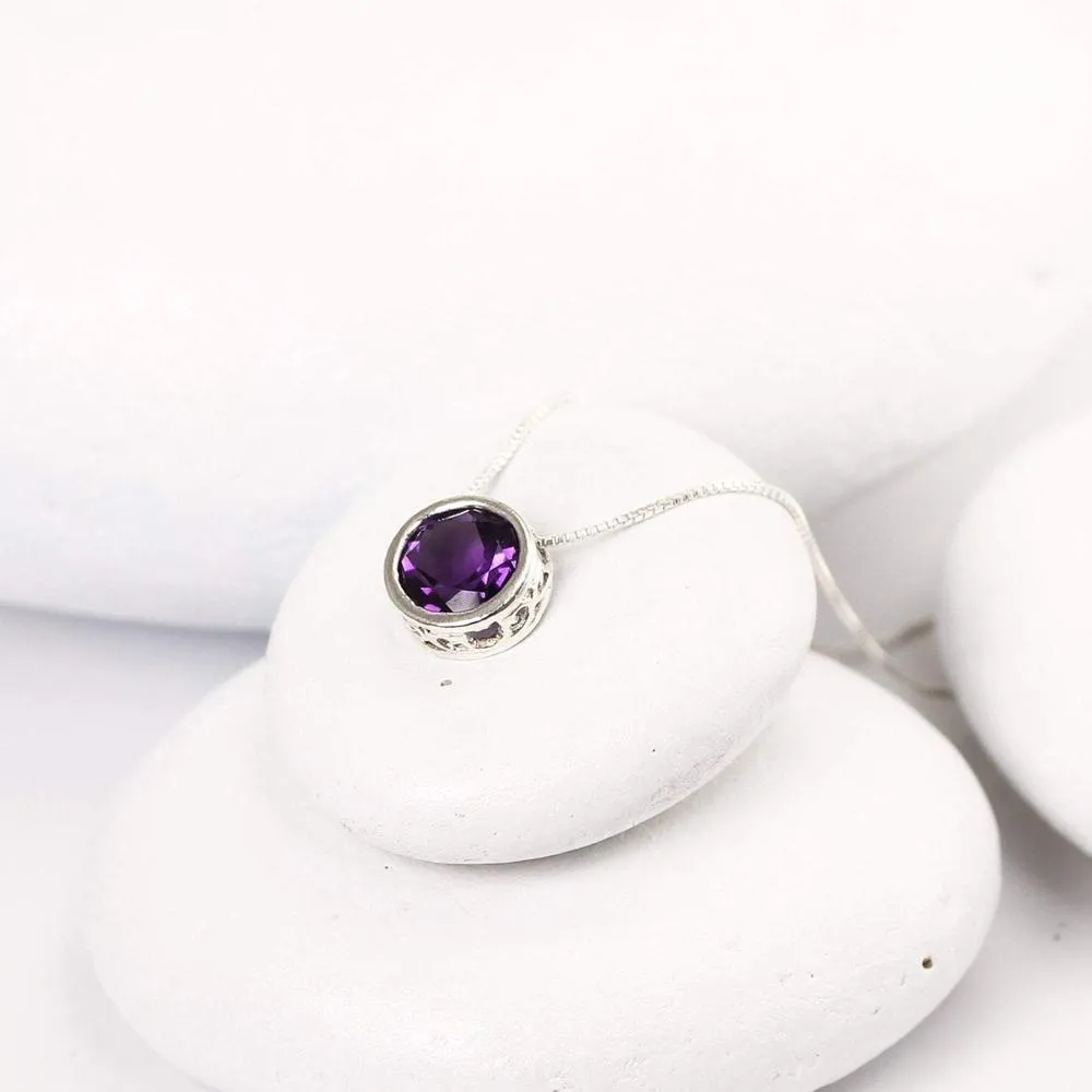 Solitaire Birthstone Slider Necklace