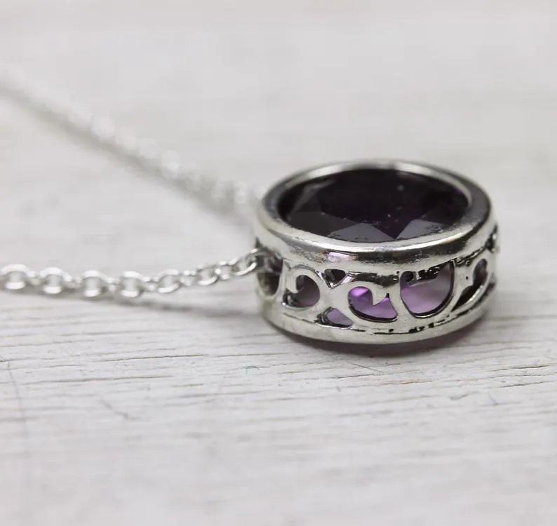 Solitaire Birthstone Slider Necklace