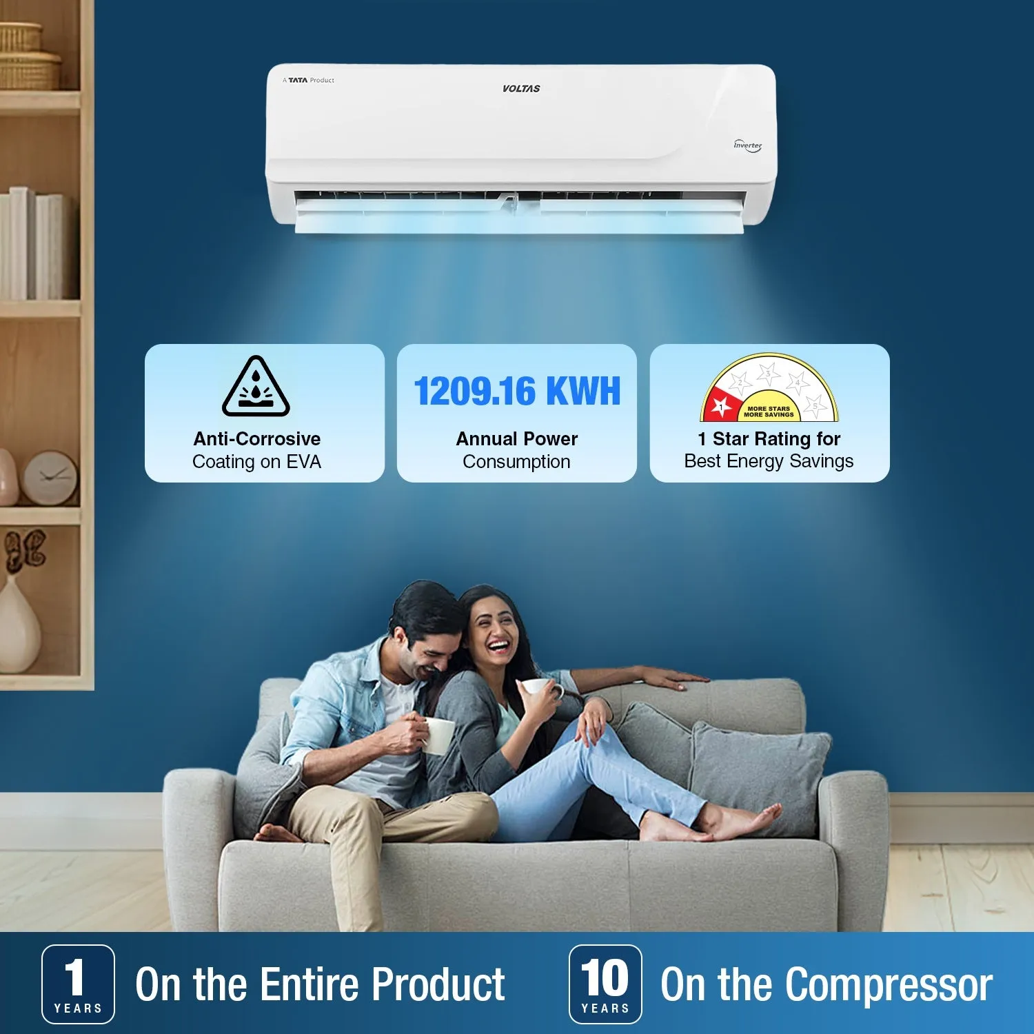 Split AC with Intelligent Heating, 1.5 Ton, 18H Vectra Platina