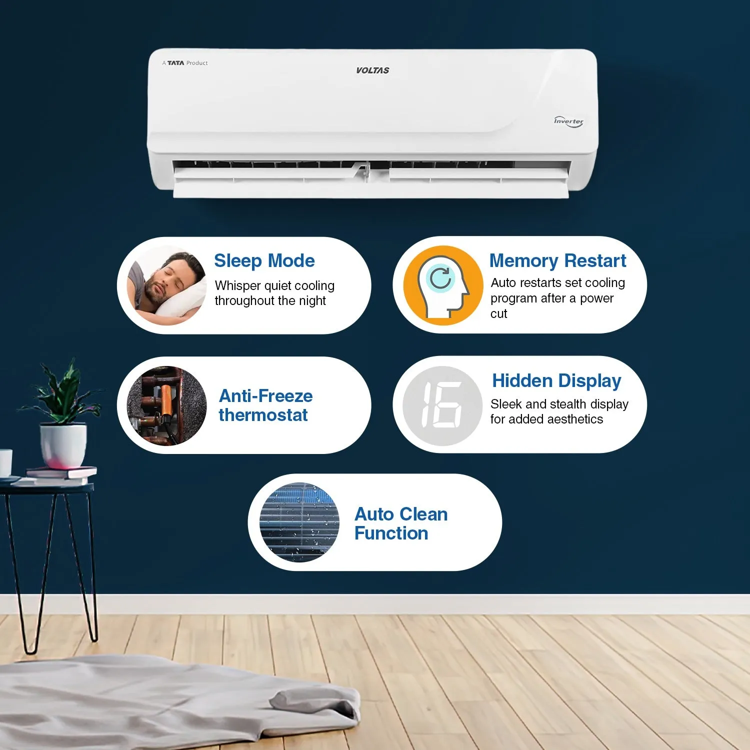 Split AC with Intelligent Heating, 1.5 Ton, 18H Vectra Platina