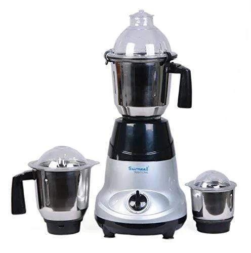 Sumeet Amica 750 Watts Mixer Grinder (Grey, Black, 3 Jars)