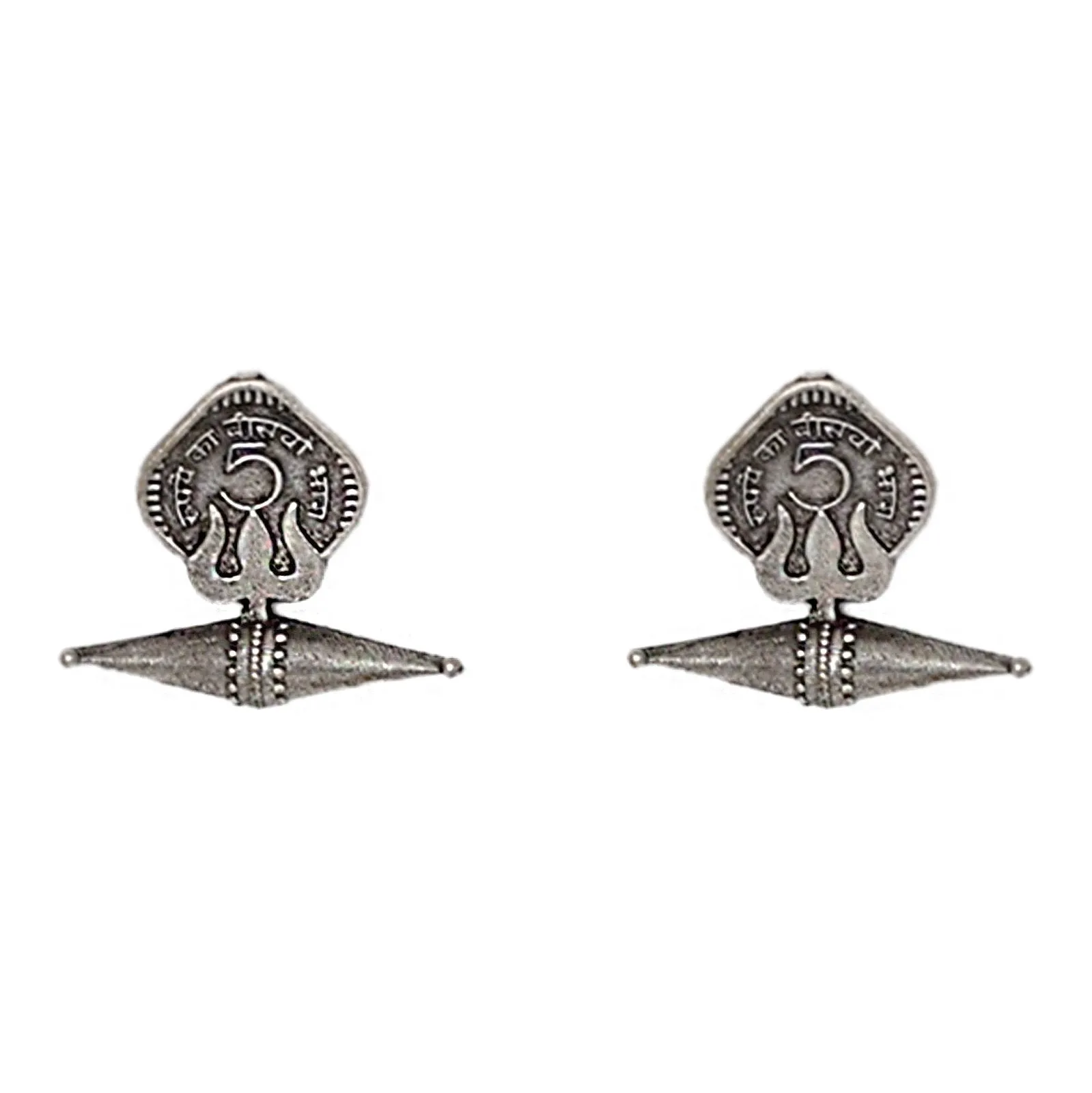 Teejh Aisha Silver Oxidised Earrings