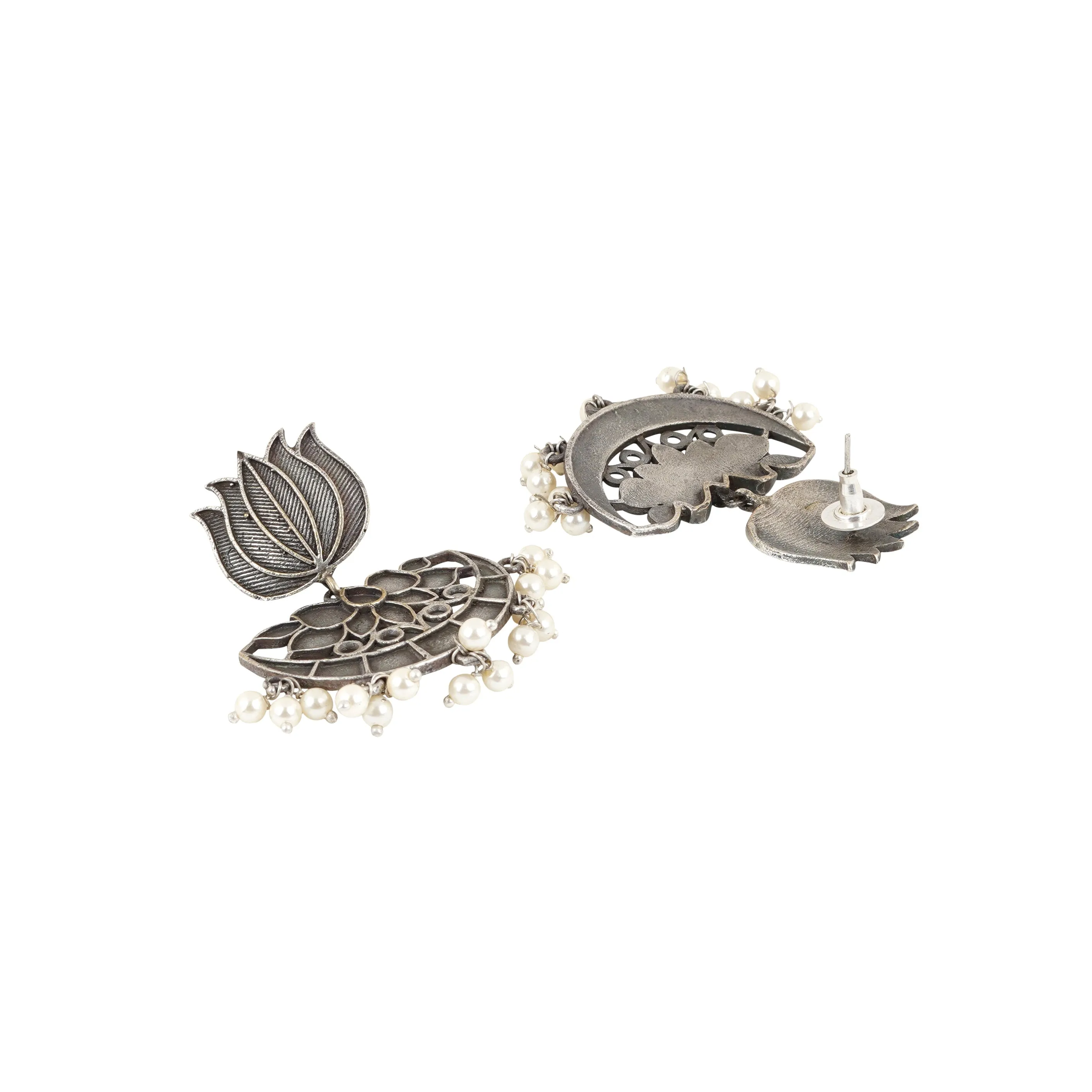 Teejh Krupali Silver Oxidised Earring