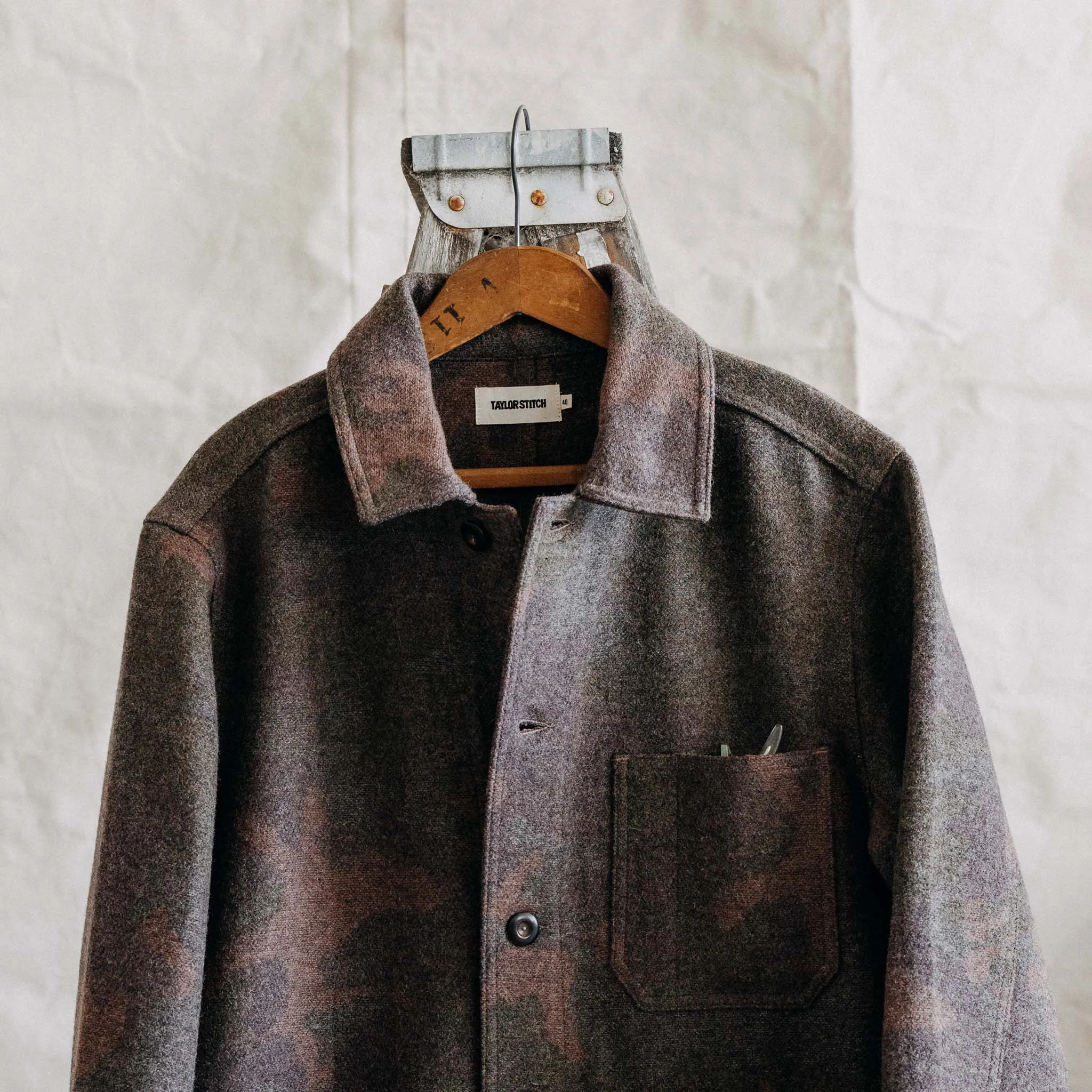 The Ojai Jacket in Heathered Camo Wool