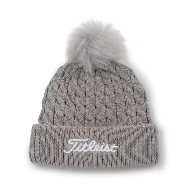 Titleist Cable Knit Pom Pom Beanie