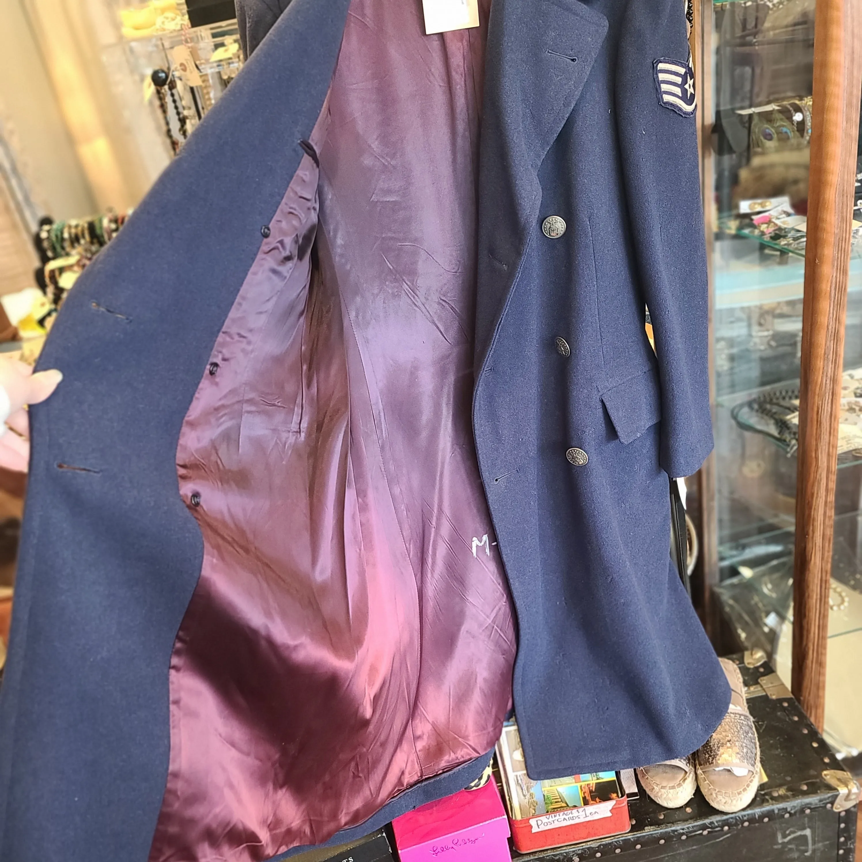 VINTAGE 1951 Blue Wool Airforce Peacoat