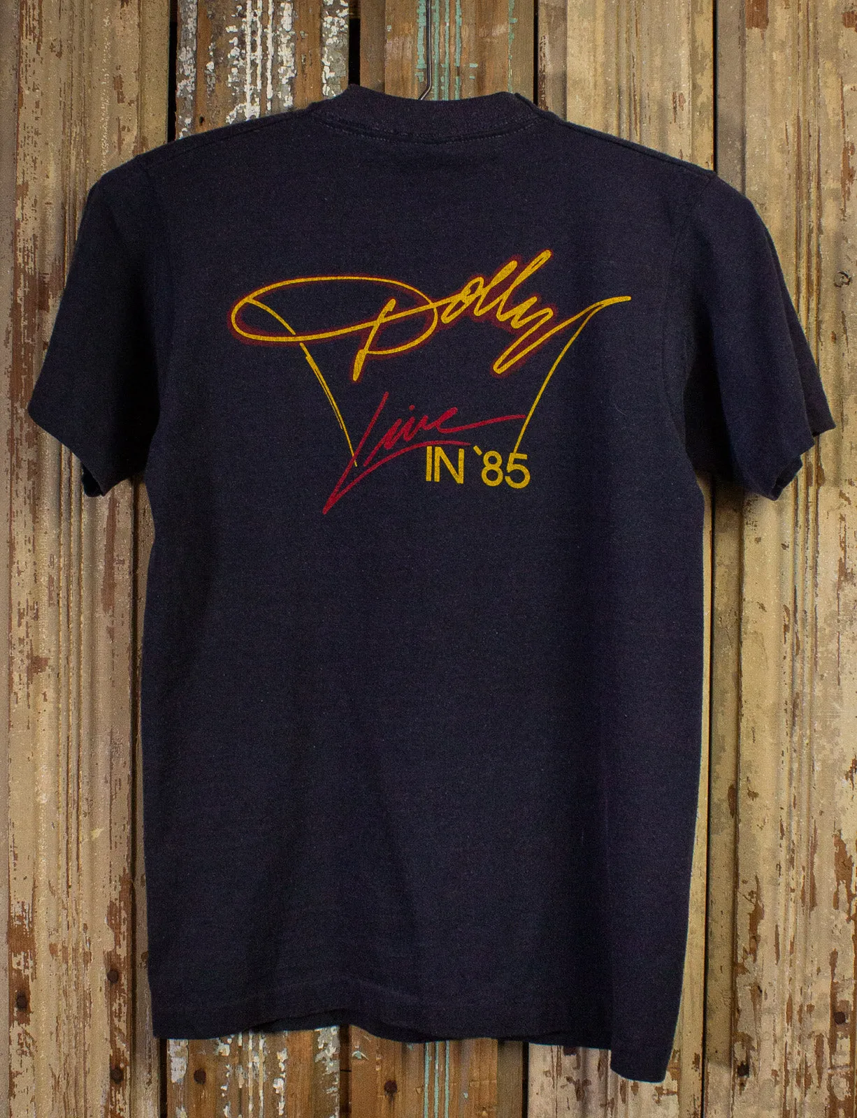 Vintage Dolly Parton Live In '85 Concert T Shirt 1985 Black XS