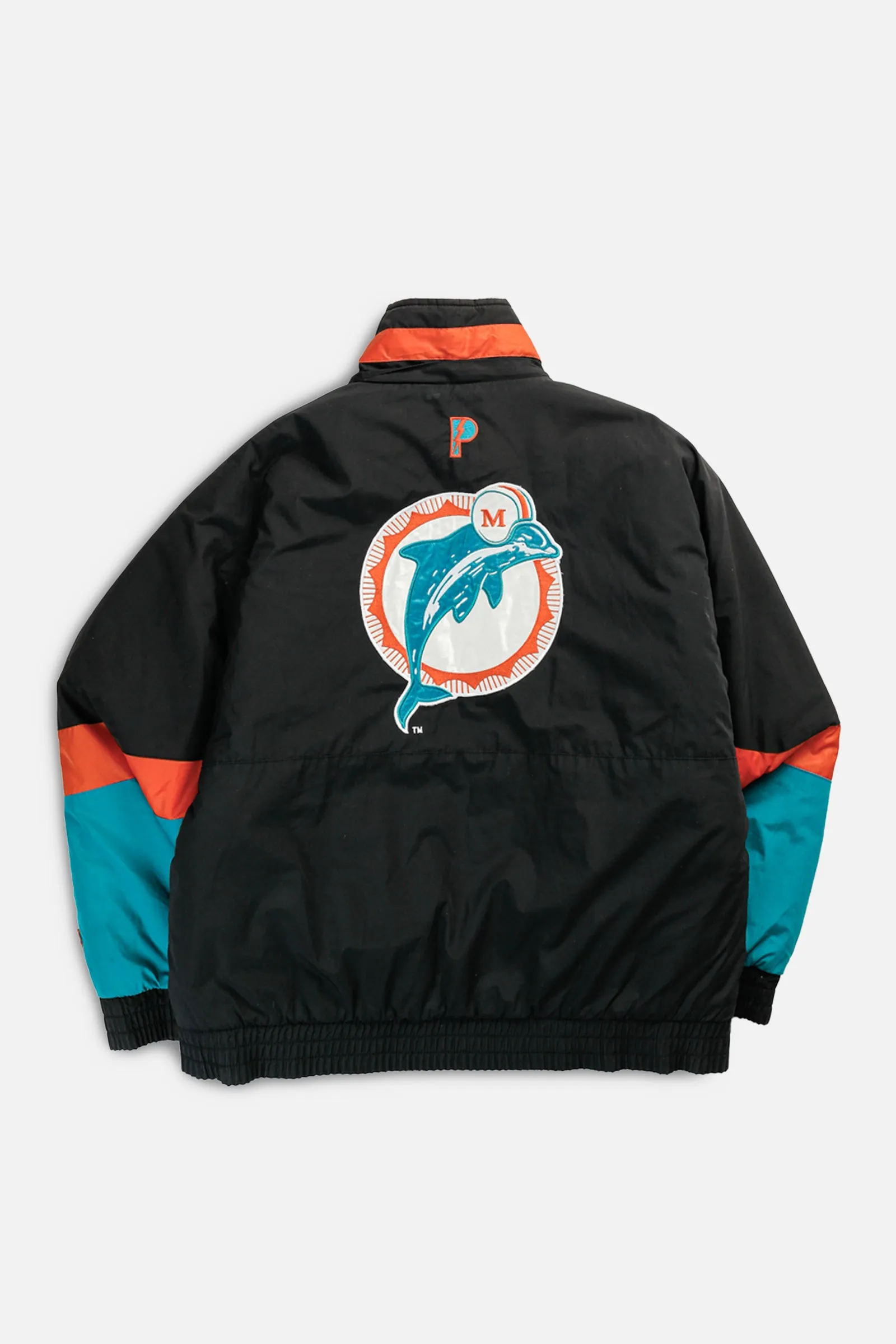 Vintage Miami Dolphins NFL Reversible Puffer Jacket - L