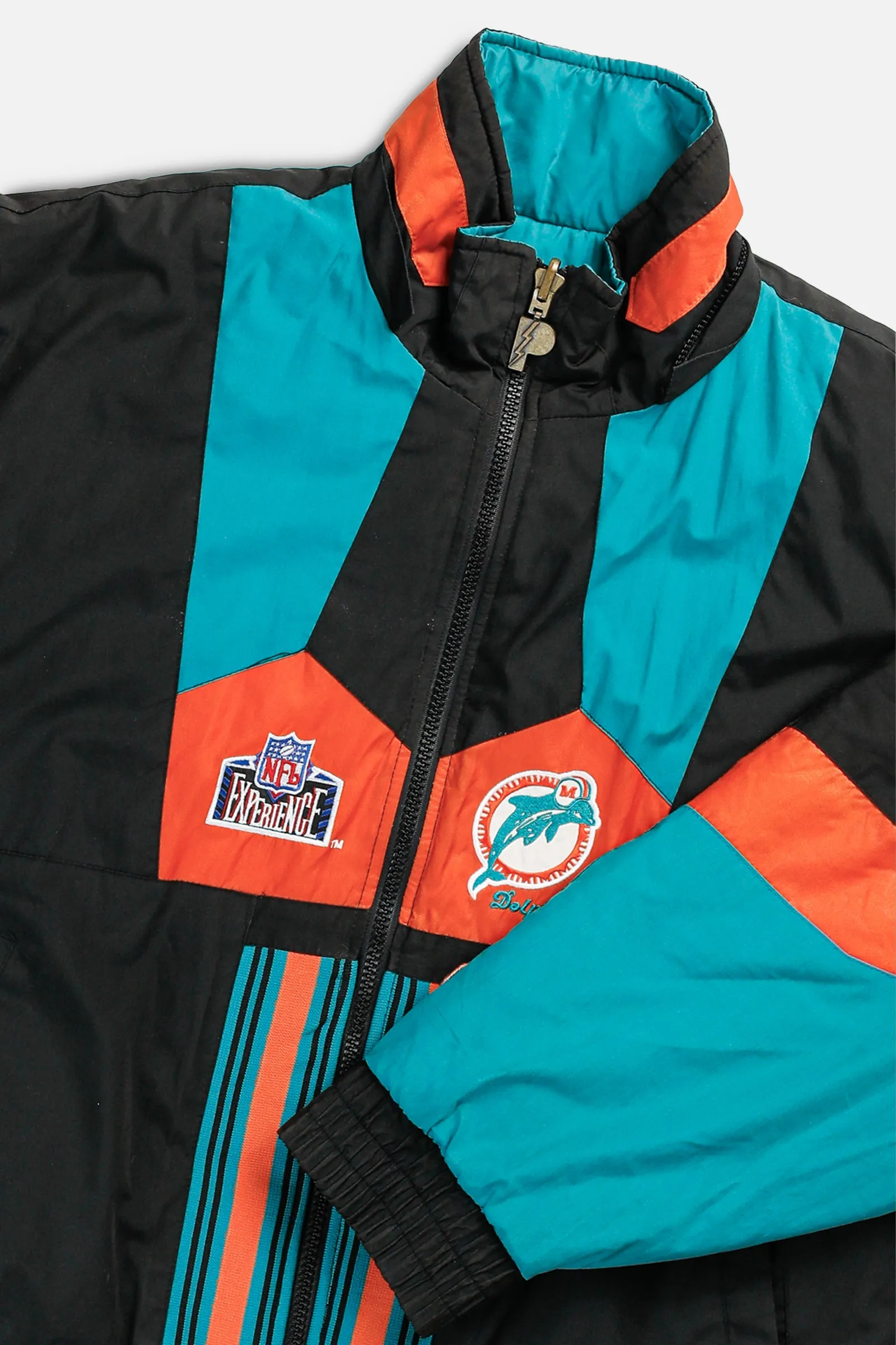 Vintage Miami Dolphins NFL Reversible Puffer Jacket - L