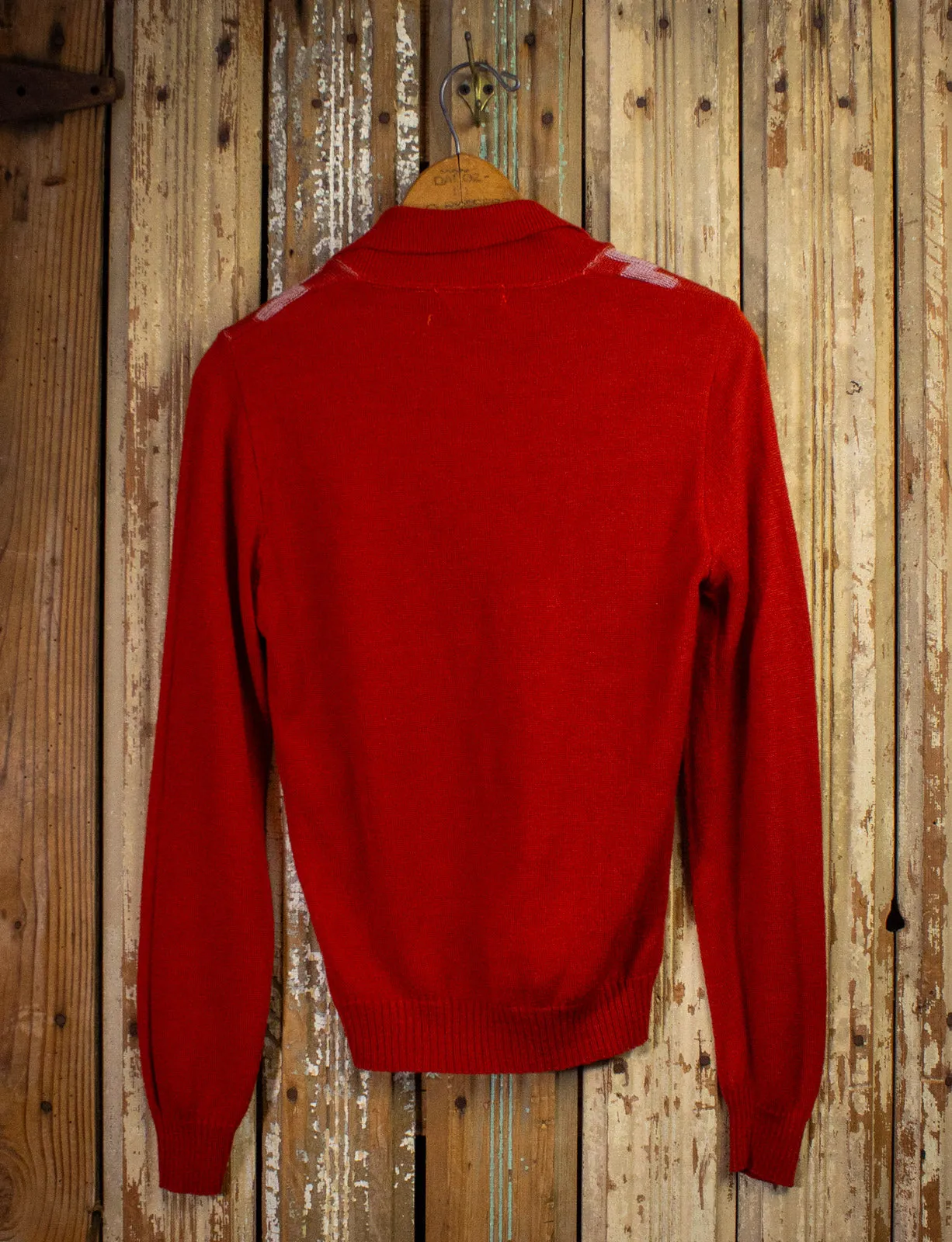 Vintage Orange Bolt Sweater 70s XS