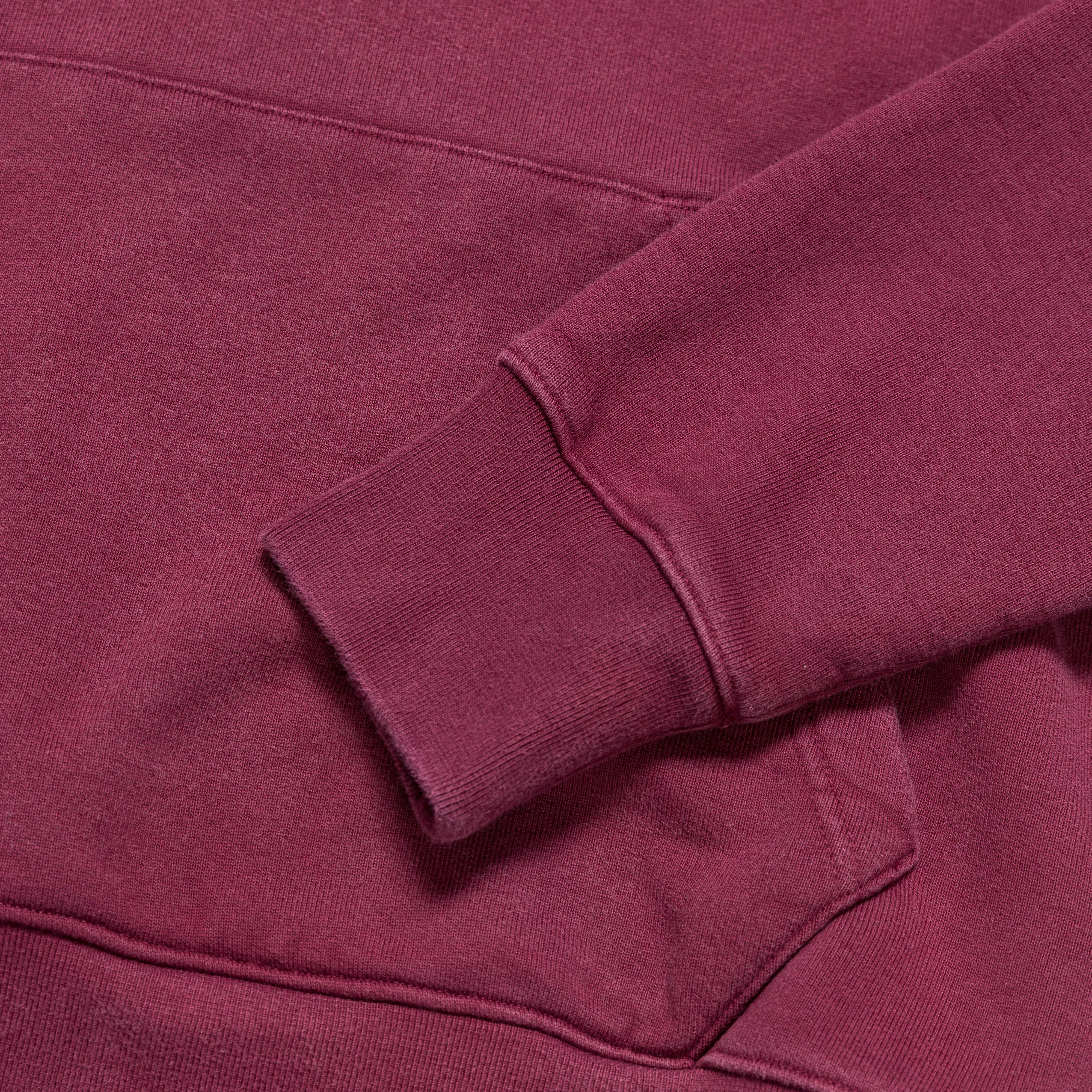 Wordmark Fleece Hoodie - Cherrywood Red/Sail